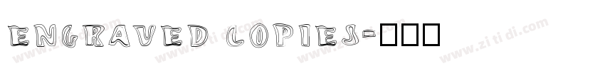engraved copies字体转换